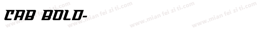 Cab Bold字体转换